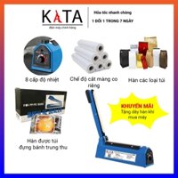 Máy dán miệng túi dập tay PFS 400 dán túi nilon, zip bạc, cắt màng co bọc thực phẩm, hàng hóa MHT01