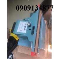 máy dán miệng túi gạo 1kg 2kg 5kg 10kg dập chân, máy hàn miệng túi PE PA túi nhôm dập chân PFS450