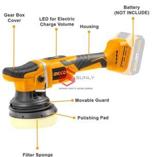 Máy đánh bóng 125mm dùng pin Ingco APLI2002