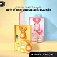 Máy đánh răng chữ U cho bé WTC02-Wk - Thiết kế phát nhạc gây thu hút bé - Chất liệu bàn chải siêu mềm[BH 6 tháng]