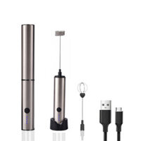 Máy Đánh Sữa Cầm Tay, Tạo Bọt Cafe Đa Năng Pressoco, 800 mAh - Cổng Sạc USB| Hàng Chính Hãng