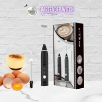 Máy đánh sữa, tạo bọt, đánh trứng cầm tay 2 đầu khuấy sạc USB 3 cấp độ - Bartender Witch