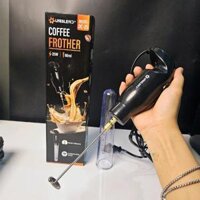 Máy đánh tạo bọt cà phê, đánh trứng, kem muối dùng điện trực tiếp 220V có dây, đầu đánh inox, chốt que đánh bằng đồng