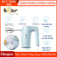 Máy Đánh Trứng Bear DDQ-B02P5, thiết kế nhỏ gọn với 5 chế độ đánh, công suất mạnh mẽ, làm bánh, làm kem