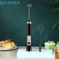 Máy đánh trứng cà phê SOLARZA, Đầu thay thế cầm tay Máy tạo bọt sữa điện, USB di động có thể sạc lại tiếng ồn thấp 3 bánh răng tốc độ Kem đánh trứng