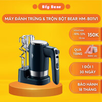 Máy Đánh Trứng Mini, Máy Đánh Kem, Trộn Bột Bear HM-B01V1, Đánh Kem Trứng, Trộn Bột Đa Năng, Bảo Hành 18 Tháng