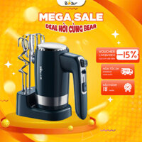 Máy đánh trứng trộn bột cầm tay mini Bear DDQ-B02L1, 300W, 10 tốc độ - Inox 304 an toàn, BH 18 Tháng