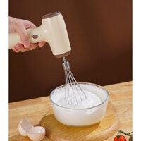Máy đánh trứng/sữa/kem, máy đánh kem trộn, thuốc nh uộm cầm tay, 5 tốc độ, cổng sạc type C, Pin 1200mah