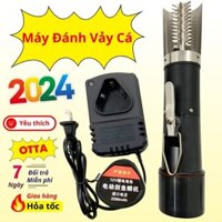 Máy đánh vảy cá cầm tay pin 3 cell đế sạc mới nhất 2025, pin bền máy khỏe