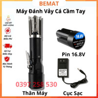 Máy Đánh Vảy Cá Cầm Tay Pin 16.8V Công Xuất Lớn Chạy Bằng Điện Và Bình Ác Quy Chống Thấm Nước 100% Độ Bền Cao BH 12Tháng