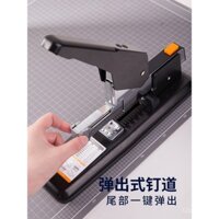 Máy dập ghim Deli lớn chịu lực cao 100 tờ cho sinh viên, máy đóng sách văn phòng dày, vật tư máy dập ghim tiết kiệm công sức, tay dài dày 200 tờ, máy dập ghim chịu lực cao