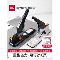 Máy dập ghim Deli lớn chịu lực cao 100 tờ cho sinh viên, máy đóng sách văn phòng dày, vật tư máy dập ghim tiết kiệm công sức, tay dài dày 200 tờ, máy dập ghim chịu lực cao