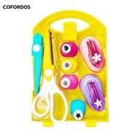Máy dập nổi COFORDOS, Bộ thủ công bằng giấy nhựa thủ công DIY, Hướng dẫn sử dụng sổ lưu niệm sáng tạo Dự án DIY Bộ hình đục lỗ thủ công cho trẻ em
