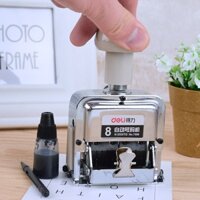 Máy dập số 7508 , đóng số tự động DELI 8 SỐ các loại thứ tự, số trang, số seri, TẶNG KÈM 1 LỌ MỰC