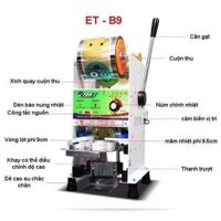 Máy dập tự động cuốn màng , máy dán miệng ly, máy dập nắp cốc trà sữa Eton B9