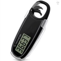 Máy đếm bước 3D để đi bộ với Carabiner Bộ đếm bước đơn giản với số lượng LCD lớn Bộ đếm bước đi di động