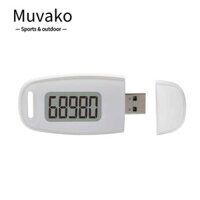 Máy đếm bước chân MUVAKO để đi bộ, Màn hình chữ số LCD lớn đơn giản Bộ đếm bước đi, Đèn nền USB có thể sạc lại Bộ theo dõi bước im lặng cho nam nữ Trẻ em Người cao tuổi