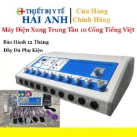 Máy Điện Xung Trung Tần 10 Cổng- Kèm Nhiệt Tiếng Việt