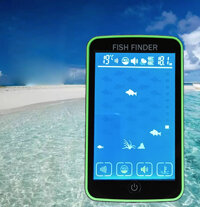 Máy dò cá sóng âm không dây V4, màn hình màu điều khiển cảm ứng, chống nước