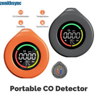 Máy dò Carbon Monoxide ZENITHSYNC, Máy đo chất lượng không khí Mini 3 trong 1, Máy đo nhiệt độ hút Humi có thể sạc được Du lịch