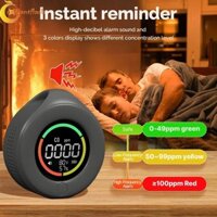 Máy dò Carbon Monoxide RADIANTFLASH, Máy đo chất lượng không khí Mini 3 trong 1, Máy đo CO hút nhiệt độ 120 giờ có thể sạc ngoài trời