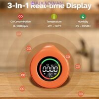 Máy dò Carbon Monoxide ZHUXAOWAN, Máy đo chất lượng không khí Mini 3 trong 1, Máy đo nhiệt độ di động Máy đo CO hút Humi trong nhà