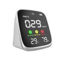 Máy đo chất lượng không khí cầm tay trong nhà có chức năng cảnh báo Công cụ đo nhiệt độ và độ ẩm PM2.5 với màn hình kỹ thuật số LED gelhvn