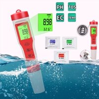 Máy đo chất lượng nước kỹ thuật số 5 trong 1 Nhiệt độ mặn PH TDS EC không thấm có đèn nền Chuyên Dụng Cho Bể Cá