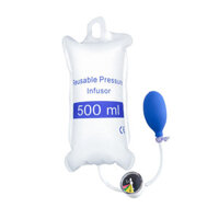 Máy đo đai trong suốt 500ML túi áp lực truyền dịch áp lực nước động vật cơ thể cột màu đỏ và màu xa