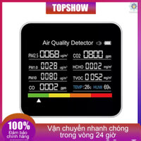 Máy Đo Độ Ẩm Không Khí CO2 CO2 CO TVOC HCHO PM2.5 PM1.0 PM10 9 Trong 1 Chất Lượng Cao