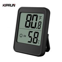 Máy đo độ ẩm nhiệt kế kỹ thuật số KIPRUN, Máy đo độ ẩm nhiệt độ kỹ thuật số trong nhà có chân đế, Màn hình LCD cỡ lớn