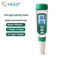 Máy đo độ mặn kỹ thuật số YAGO Hima AR8012 để kiểm tra bằng văn bản, Máy dò độ mặn thực phẩm nhà bếp, Thích hợp cho nuôi trồng thủy sản biển, trồng nông nghiệp, nước uống & bể bơi