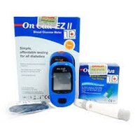 Máy đo đường huyết Acon On Call EZ II, thử tiểu đường dùng với que thử Oncall Plus - Tặng 25 que và 50 kim lấy máu