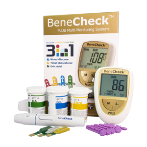 Máy đo đường huyết, mỡ máu, gút BeneCheck
