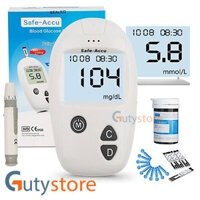 Máy đo đường huyết Safe Accu Sinocare chính hãng bảo hành 1 đổi 1 trọn đời đo tiểu đường may do tieu duong phát hiện tiểu đường chính xácan toàn - Guty Store