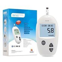 Máy Đo Đường Huyết (Safe-Accu) Chính Hãng Sinocare [Kèm 25 Que, 25 Kim Và 1 Bút Lấy Máu] - Máy Thử Đường Huyết Sinocare