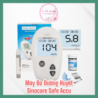 Máy Đo Đường Huyết Sinocare Safe Accu (TẶNG KÈM: 25 Que, 25 Kim Và 1 Bút Lấy Máu)
