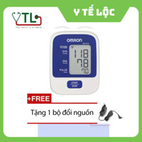 Máy đo huyết áp bắp tay Omron Hem 8712 (Trắng phối xanh) + Tặng bộ đổi nguồn Tốt