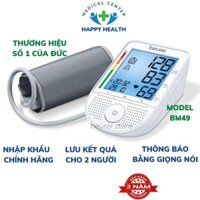 Máy đo huyết áp bắp tay tự động Beurer BM49, máy đo huyết áp đức, hẹn giờ đo, lưu kết quả 2 người, 4 ngôn ngữ