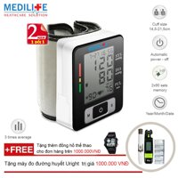 Máy Đo Huyết Áp Cổ Tay Tự Động Công nghệ Kỹ Thuật Số Medilife MBP - U60C + Tặng máy đo đường huyết Uright TD - 4265 + Mua 2 sản phẩm cùng loại tặng thêm đồng hồ thể thao (OEM)