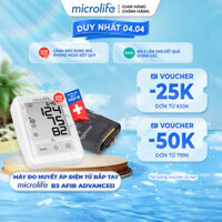 Máy Đo Huyết Áp Điện Tử Bắp Tay Microlife B3 AFIB Advanced Cao Cấp, Cảnh Báo Rung Nhĩ Bằng, Phòng Ngừa Đột Qụy -BIOMEQ