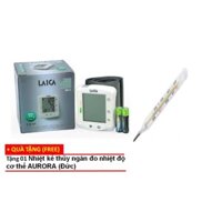 Máy đo huyết áp điện tử cổ tay Laica-BM1006 tặng Nhiệt kế thủy ngân đo nhiệt độ cơ thể AURORA (Đức)