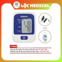 Máy Đo Huyết Áp Điện Tử Omron Hem 8712 + Tặng Bộ Đổi Nguồn + Tặng bộ máy đo đường huyết Safe - Accu (25 que và 25 kim)
