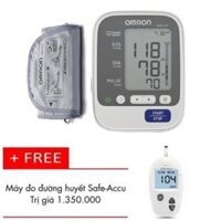 Máy đo huyết áp Omron Hem 7130L + Tặng máy đo đường huyết Safe-Accu