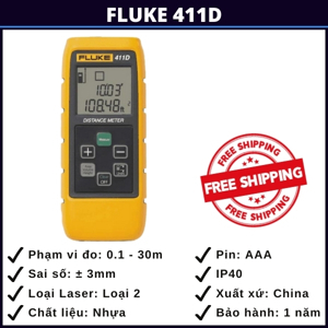 Máy đo khoảng cách Laser Fluke 411D - 30m