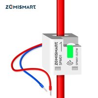 Máy đo năng lượng thông minh Zemismart Wifi / Zigbee, Máy đo điện, Màn hình công suất 1 pha / 2 pha / 3 pha 4kWh 63A Bộ ngắt mạch Vôn kế Cảm biến năng lượng điện TuyaAPP Báo động đo Smart Ho