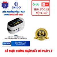 Máy đo nồng độ oxi trong máu, máy đo Spo2, nhịp tim kẹp ngón đo chính xác, đầy đủ pháp lý Bảo hành 24 tháng CHIDO