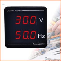 Máy đo tần số điện áp nâng cấp Chua Màn hình LED Vôn kế AC50-500V 10-99 9HZ