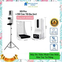 Máy Đo Thân Nhiệt Cảm Biến Và Rửa Tay Tự Động, [ CHÍNH HÃNG], [BẢO HÀNH 6 THÁNG], Tặng kèm Chân Đế Dài 2m