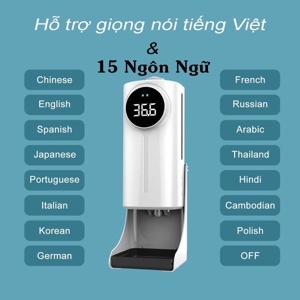 Máy đo thân nhiệt và rửa tay tự động K9 Pro Dual